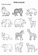 Coloriage groupe de animaux facile à imprimer