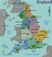 Map of United Kingdom (Regions of England) : Worldofmaps.net - online ...