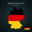 Alemania bandera mapa vector ilustración | Vector Premium