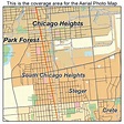 Aerial Photography Map of South Chicago Heights, IL Illinois