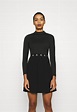 Calvin Klein Jeans LOGO ELASTIC DRESS - Jersey dress - black - Zalando.ie