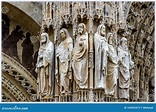 Esculturas En La Entrada Principal De La Catedral De Rouen Imagen de ...