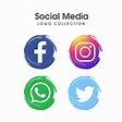 Social media logo icon set 676835 Vector Art at Vecteezy