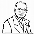 Página para colorir de Harry S. Truman - páginas para colorir gratuitas ...