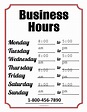 40 Printable Business Hours Templates (Word & PDF)