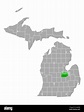 Map of Saginaw in Michigan Stock Photo - Alamy