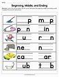 Beginning, Middle, and Ending Sounds Worksheet - Have Fun Teaching