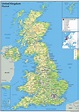 Mapa geográfico del Reino Unido (UK): topografía y características físicas del Reino Unido (UK)