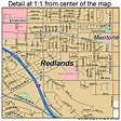 Redlands California Street Map 0659962