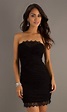 Short Strapless Black Dress X-XS3368 | Prom dresses short, Black dress ...