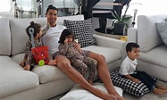 Cristiano Ronaldo se pone en forma con sus hijos Alana y Mateo