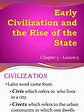 C3-L3 Early Civilization and The Rise of The State | PDF | City ...