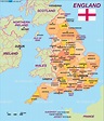 Map of England, politically (State / Section in United Kingdom) | Welt ...