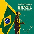 Vintage día de la independencia de brasil | Vector Premium