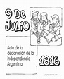 Colorear independencia de Argentina 9 de Julio - Jugar y Colorear