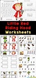 FREE Printable Little Red Riding Hood Worksheets