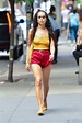 Zoe Kravitz in a Red Shorts Was Seen Out in New York City 08/01/2018 ...