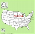 Waukesha location on the U.S. Map - Ontheworldmap.com
