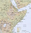 Map of the Horn of Africa - Somalia, Ethiopia