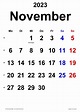 Kalender November 2023 als PDF-Vorlagen