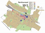 A detailed land-use map of Berkhamsted in 2012, illustrating how the ...