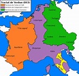 Map : Treaty of Verdun (843), a better map, from Catalan wikipedia ...