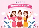ilustración del día internacional de la mujer el 8 de marzo para ...