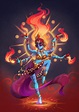 Hindu Fire goddess, Michel Verdu on ArtStation at https://www ...