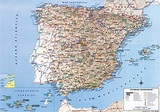 Detallado mapa de carreteras de España con relieve | España | Europa ...