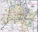 Omaha NE roads map, free map highway Omaha city and surrounding area