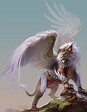 Winged Lion by Yu Cheng Hong | Mythical creatures, Fantasy art ...