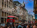 Oxford Street Crowded by People in London in Christmas Time Editorial ...