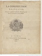 Projet de constitution française de 1791 annoté par Robespierre ...