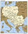 Central Europe political map 2001 - Full size