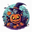 Halloween Animado Vector PNG , Pegatina, Clipart, Halloween PNG y ...
