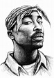 Tupac Shakur Art Drawing Sketch Portrait Painting | Dibujos de raperos ...