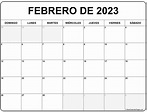 febrero de 2023 calendario gratis | Calendario febrero