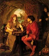 Ferdinand and Miranda Playing Chess by Lucy Madox Brown | Pre ...