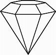 Diamond Line Art - Free Clip Art | Diamond drawing, Diamond outline ...