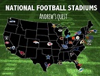 Custom NFL Football Stadium Travel Map 32 Stadiums/pushpin | Etsy India | Nfl football stadium ...