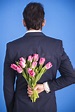 Man with flowers stock photo. Image of beautiful, occasion - 51387254