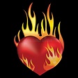 Corazón en fuego ilustración del vector. Ilustración de objeto - 26212657