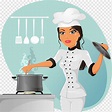 Mujer cocinando, mujer, cocinero, cocinera png | PNGWing