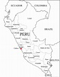 Mapa de Perú para colorear - Perú mi país
