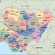 Nigeria mapa con los estados y ciudades - Mapa de nigeria con los ...