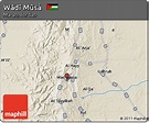 Free Shaded Relief Map of Wādī Mūsá
