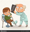 Little boy at traumatologist appointment poster Stock Vector Image by ...