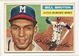 1956 Topps baseball card #185 Bill Burton VG Milwaukee Braves