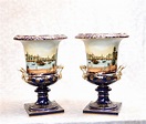 German Meissen Porcelain Campana Urns Vases