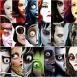 Tim Burton's character portraits. Face expressions - Serious, some ...